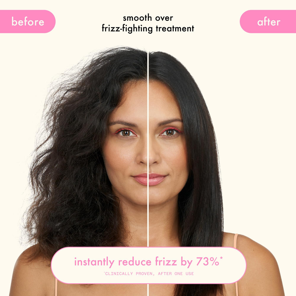 Amika Smooth Over Frizz-Fighting Treatment Mask in shower for rapid smoothing.