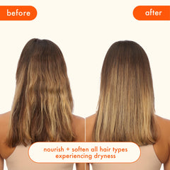 Amika Soulfood Nourishing Mask on hair reveals natural shine