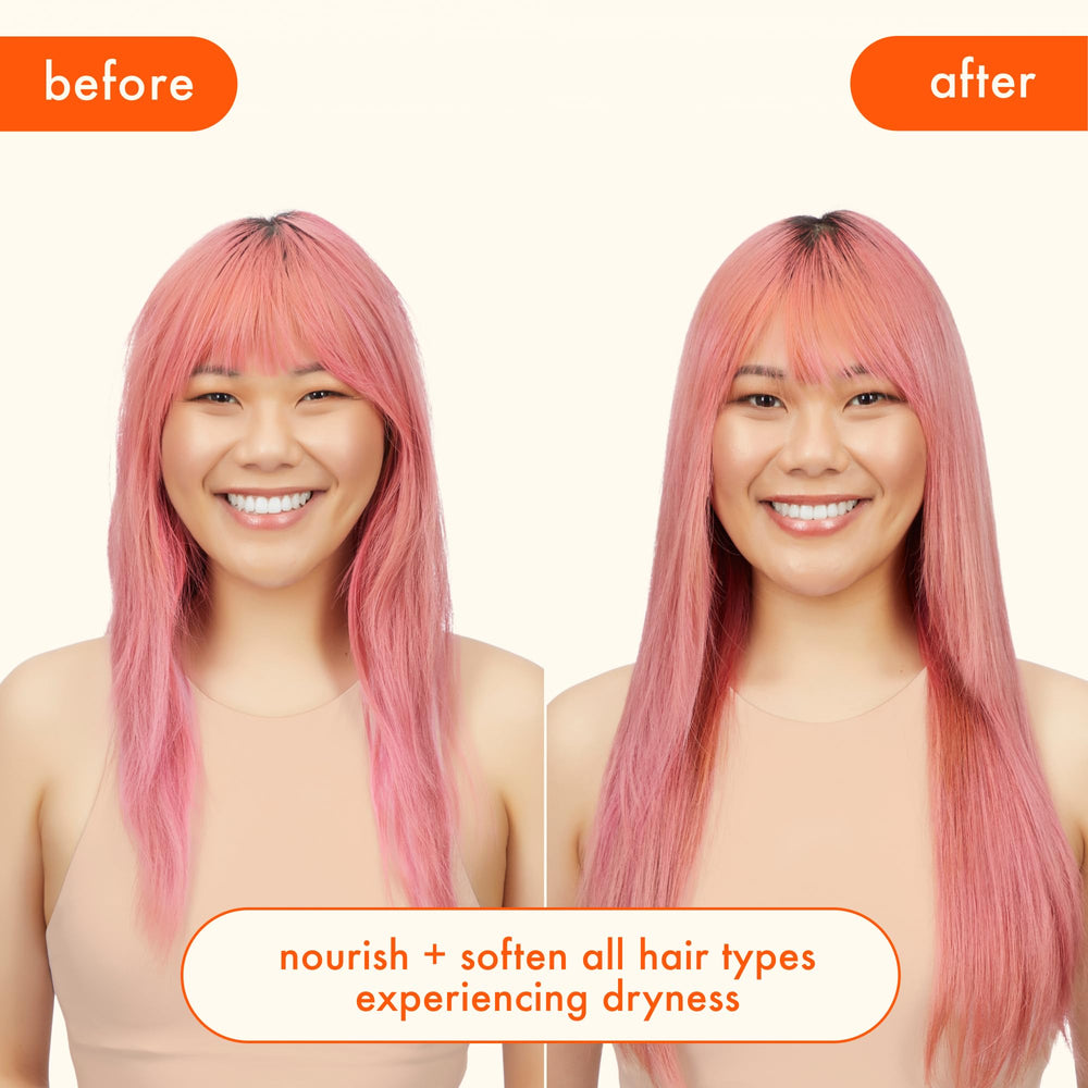 Amika Soulfood Nourishing Mask application with creamy consistency in hands