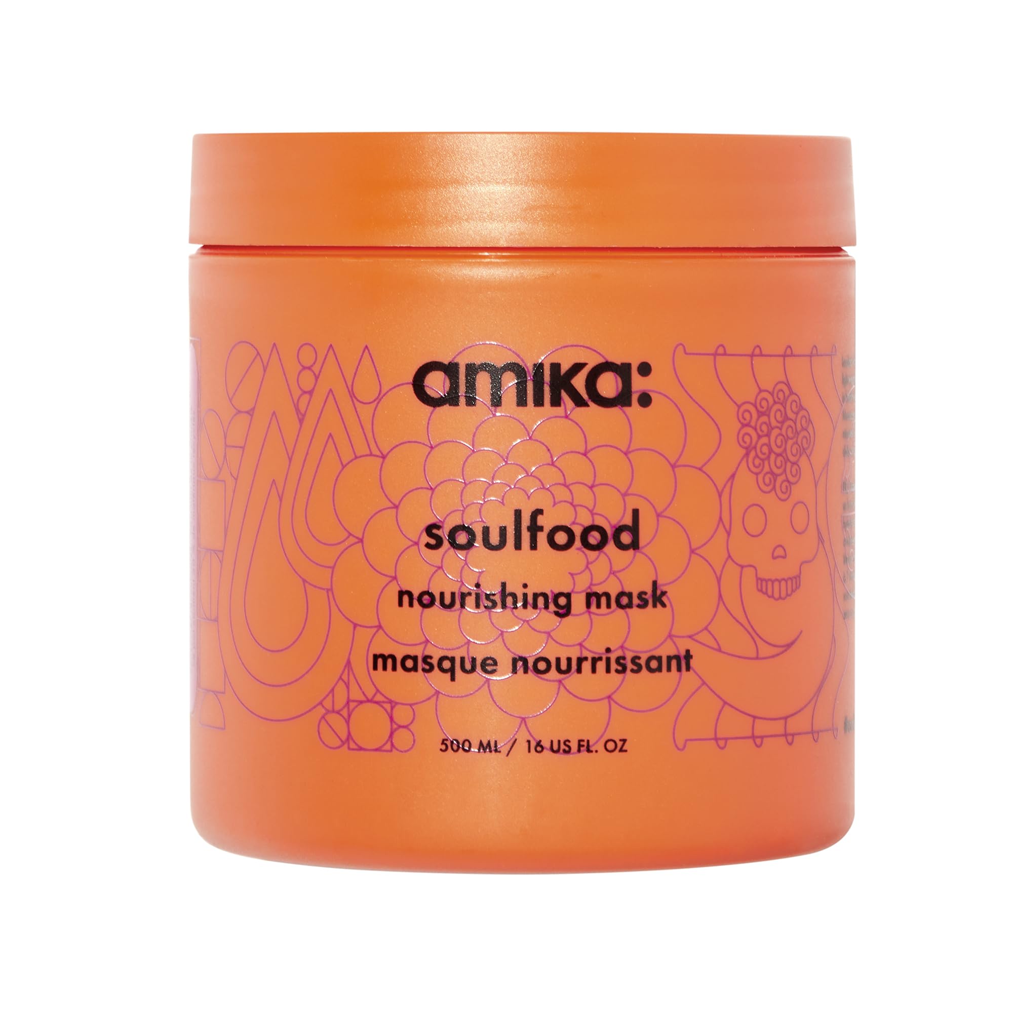 Amika Soulfood nourishing mask jar close-up highlighting rich hydration
