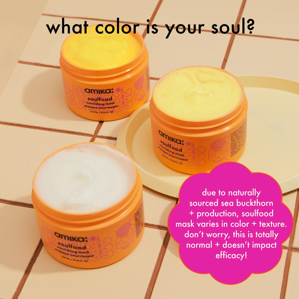 Amika Soulfood Nourishing Mask on wet hair ready to rinse