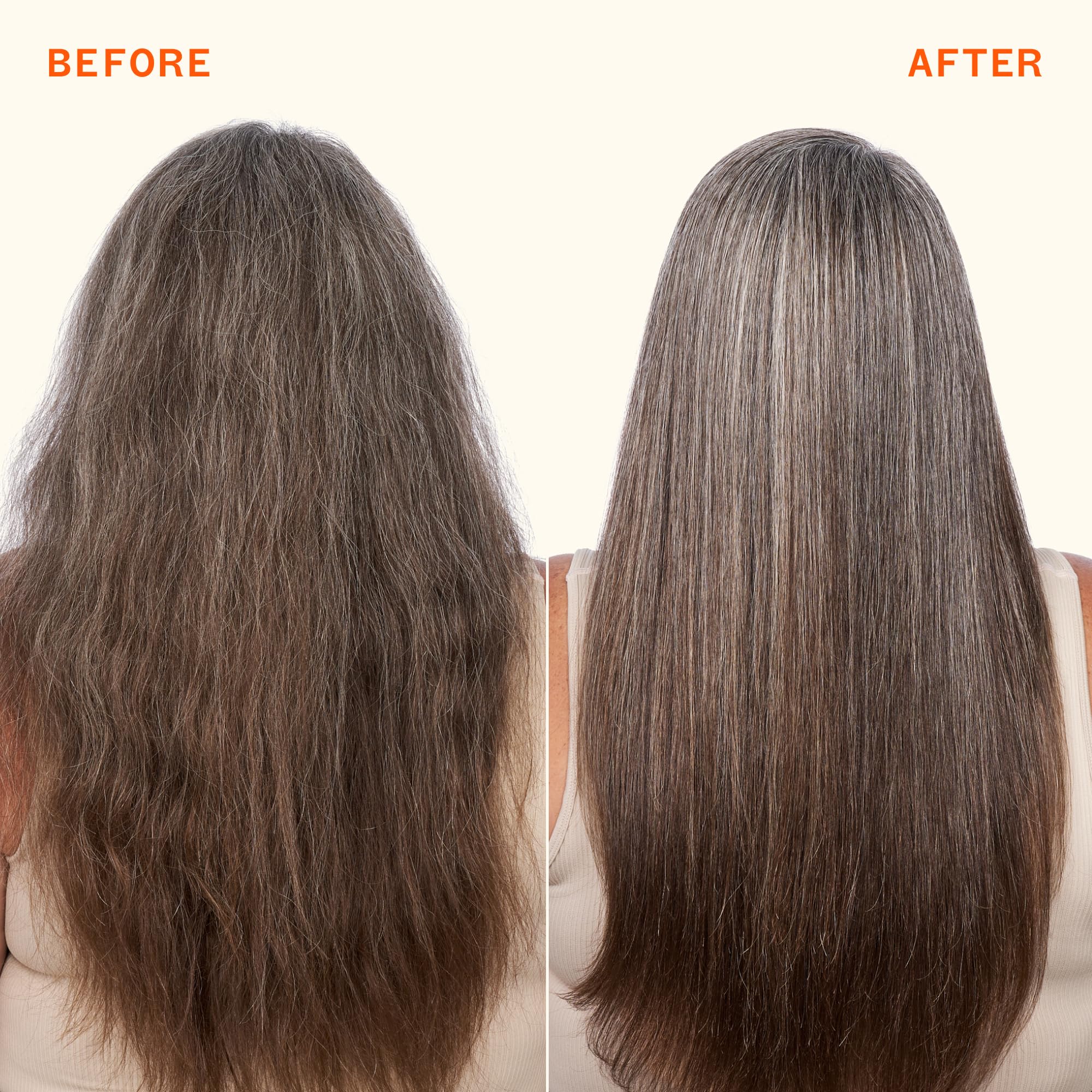 Hair displays glossy finish after using Amika Superfruit Star.