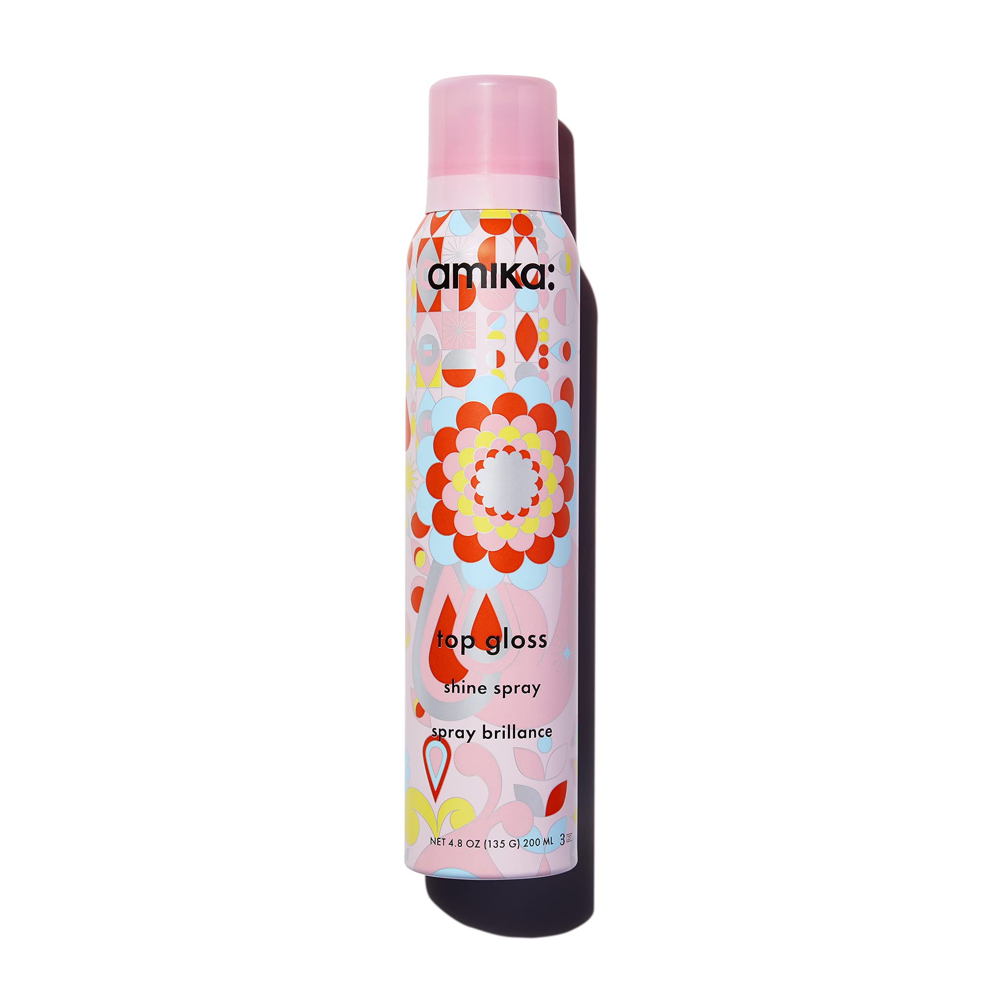 Amika Top Gloss Shine Spray bottle for a weightless finishing glow