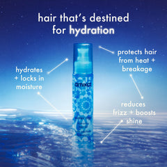 Amika Water Sign oil drop application delivers even moisture coverage.