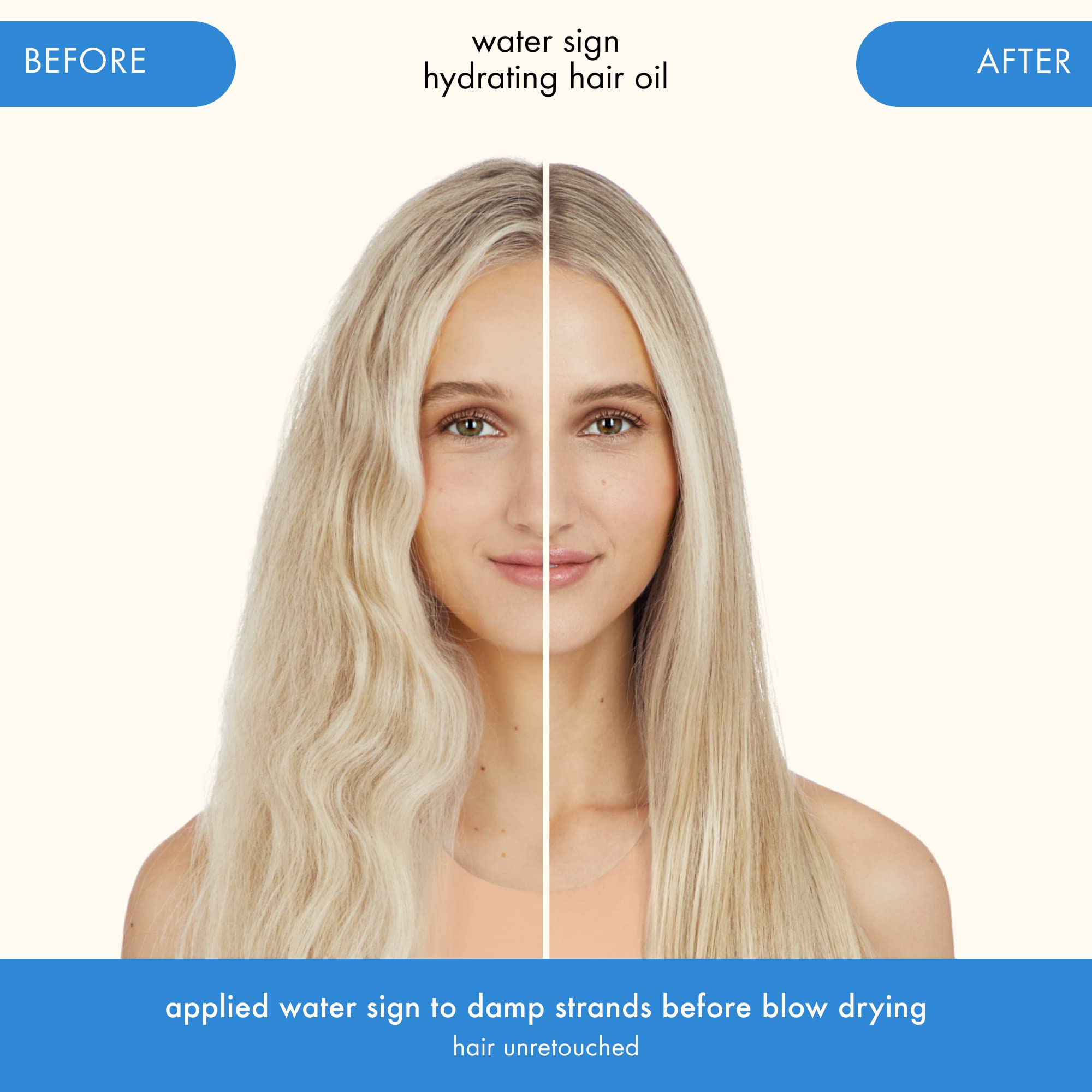 Amika Water Sign USA origin bottle highlights trusted maintenance routine.