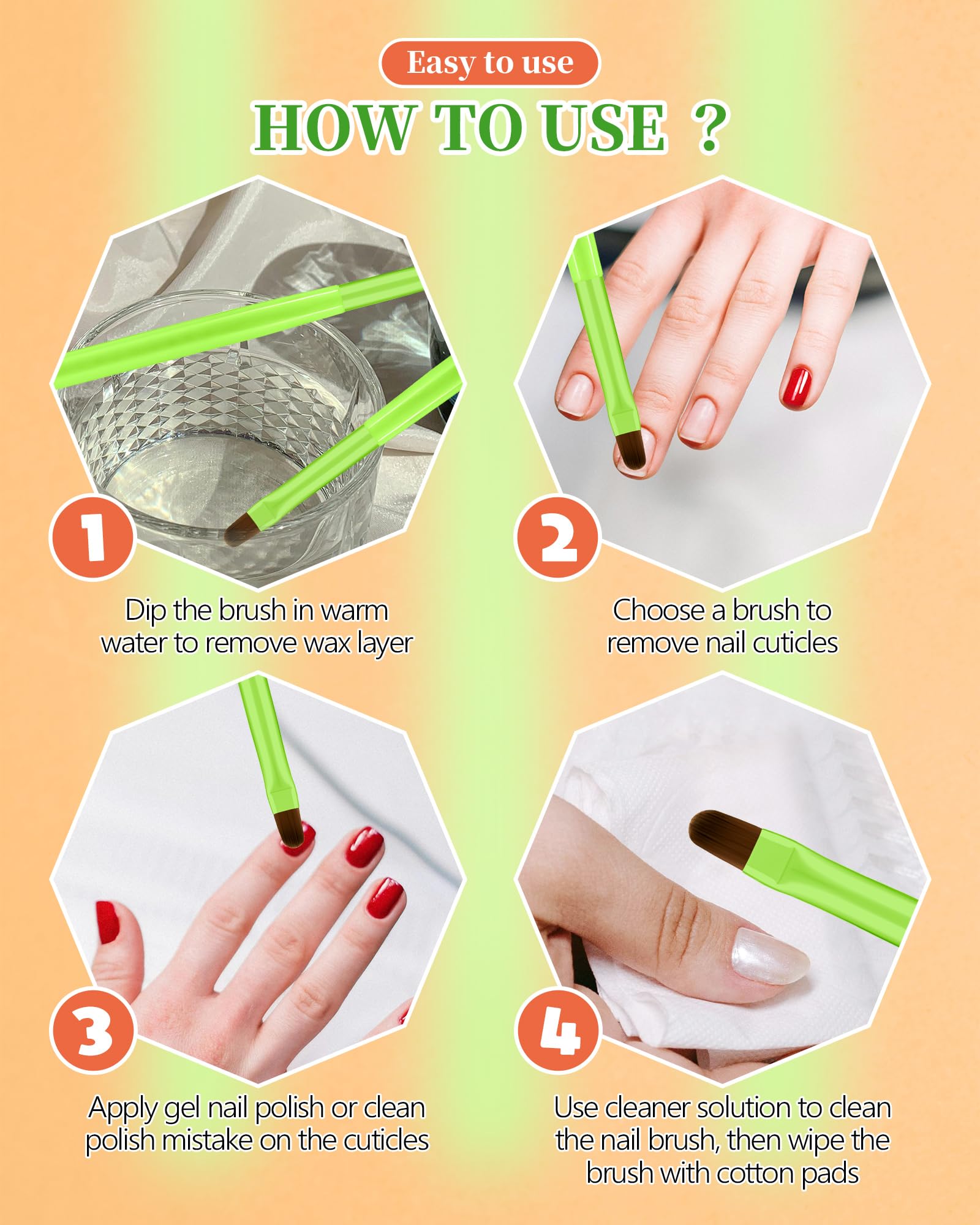 AMilHiTon acetone-resistant brush with durable bristles for remover use