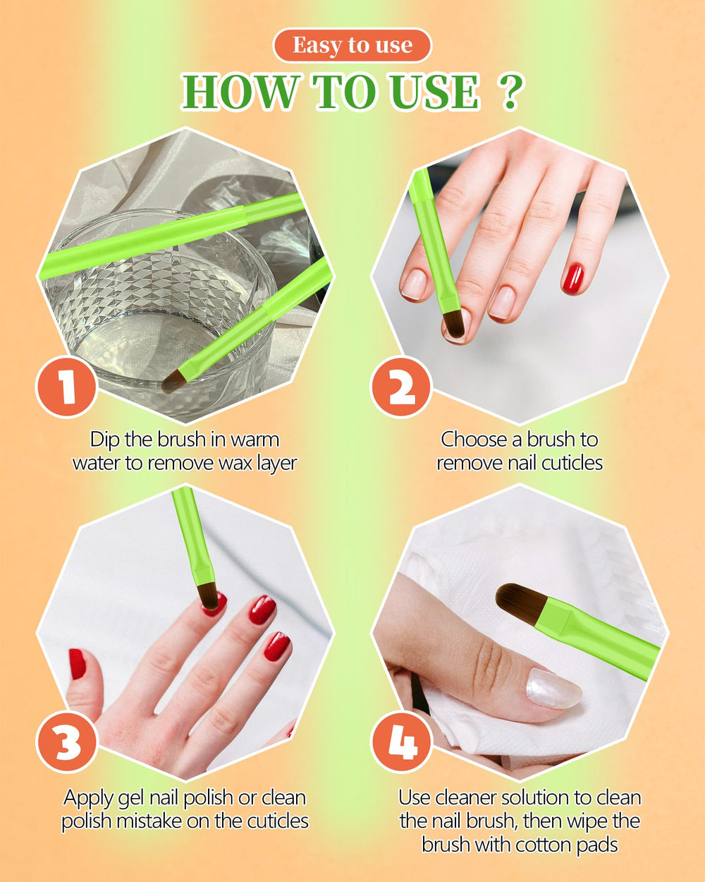 AMilHiTon acetone-resistant brush with durable bristles for remover use