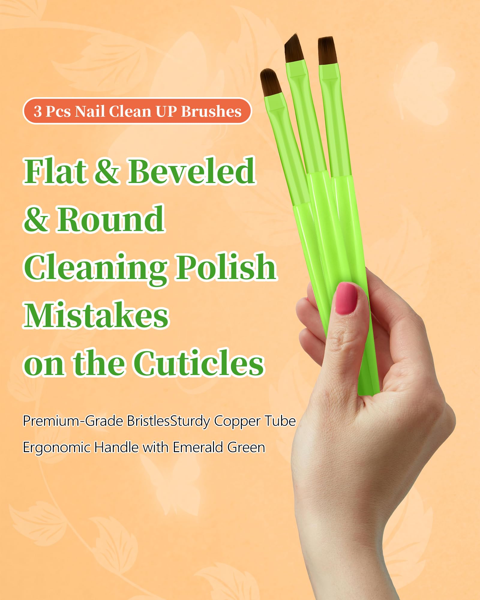 AMilHiTon flat tip clean-up brush for broad polish corrections