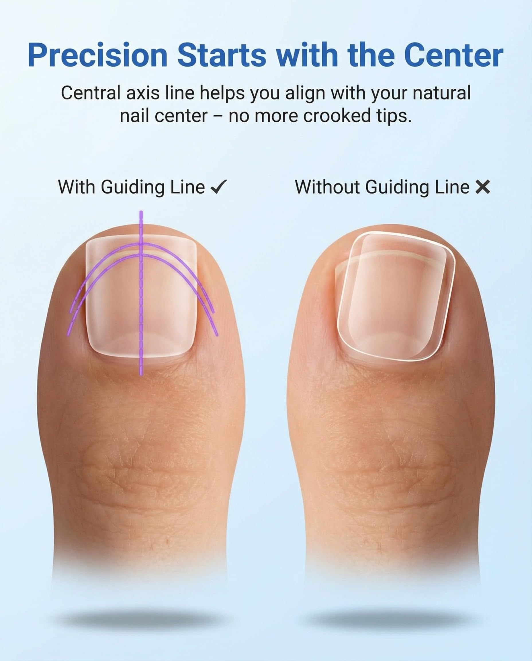 AMilHiTon aplicación fácil, adhesivo rápido para pedicura en casa.