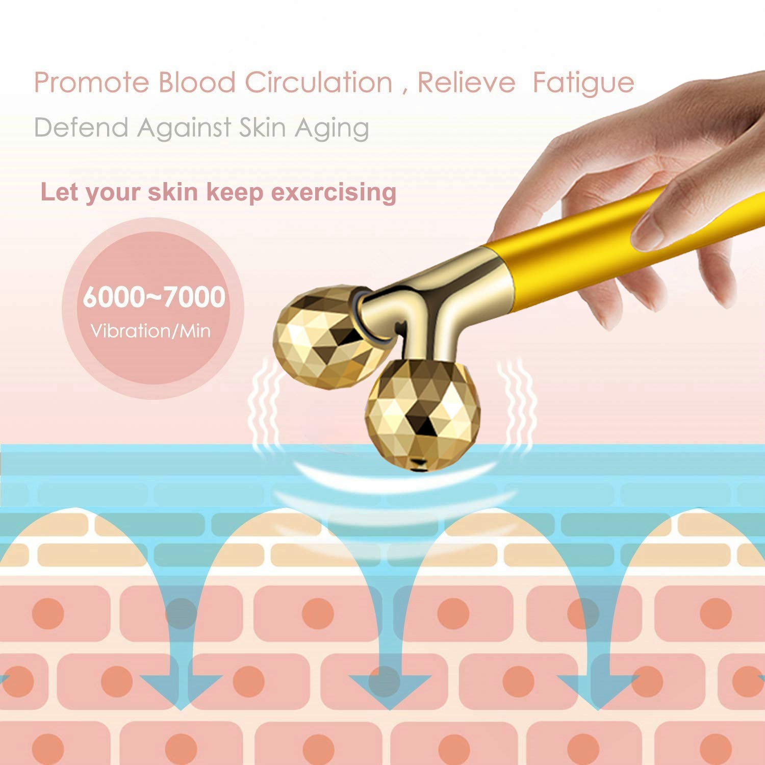 Amirce dual-shape kit enables versatile facial massage and enhanced serum absorption.