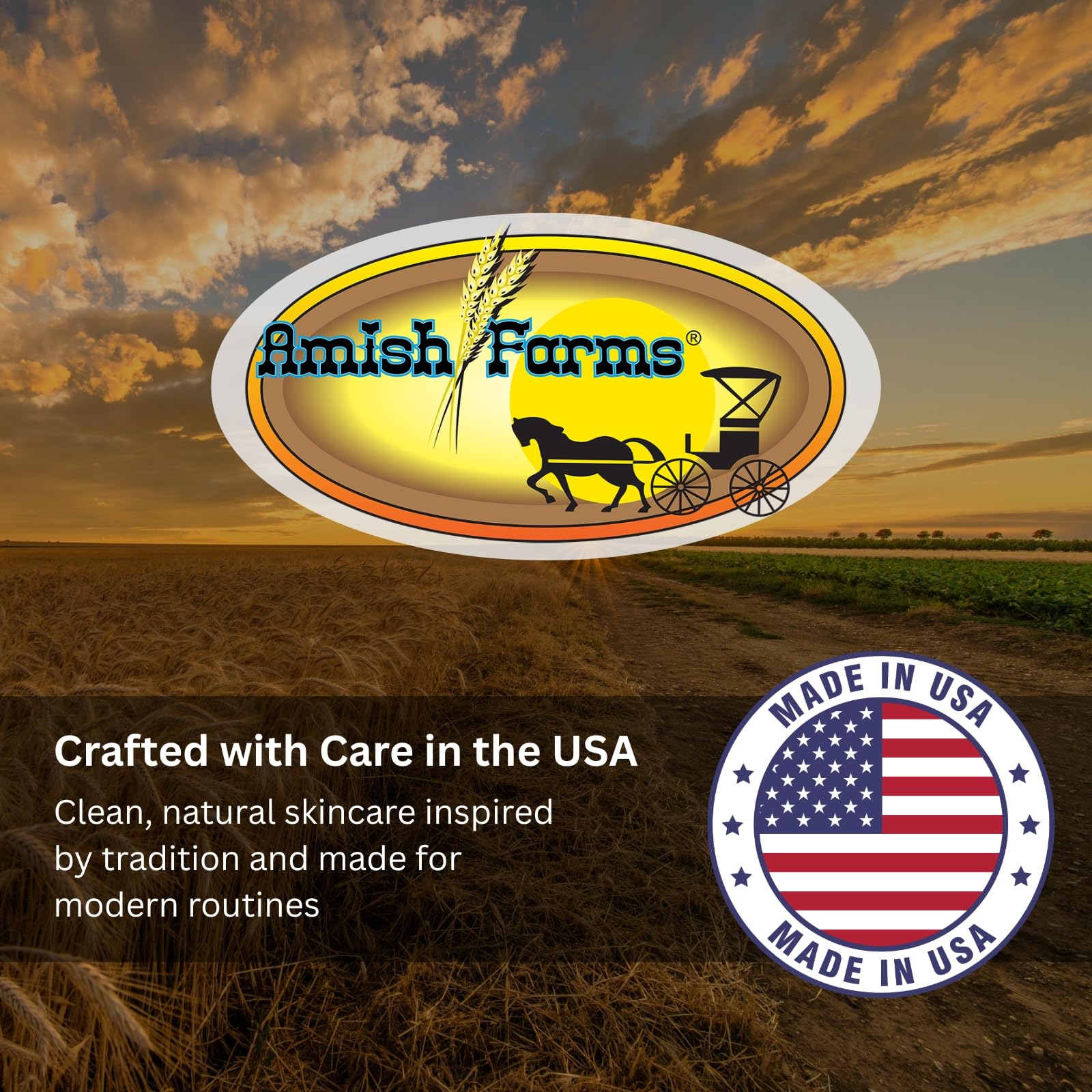 Amish Farms aplicación diaria para hidratación y confort