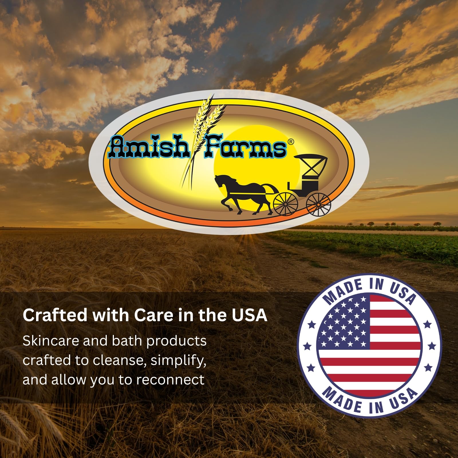 Amish Farms Uso diario en ducha con aroma limpio.