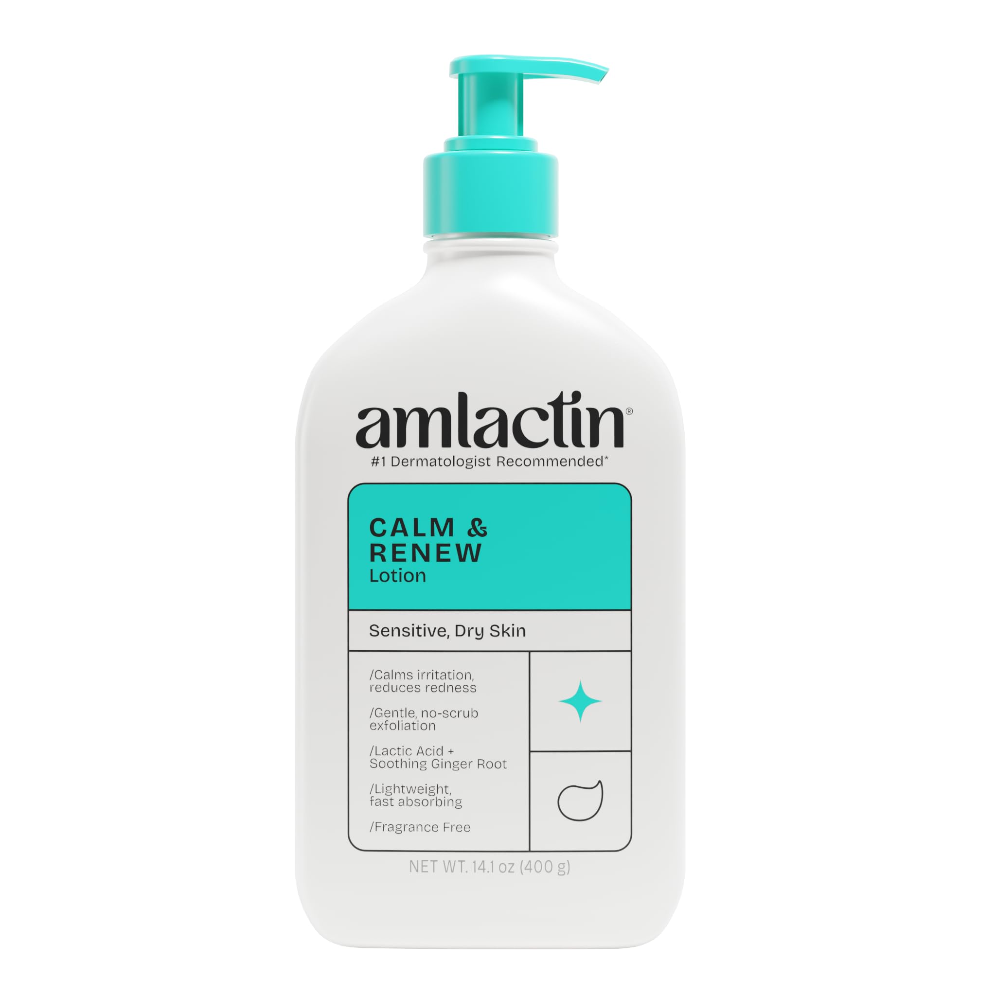 AmLactin Calm & Renew: envase de 423 ml para cuidado diario.