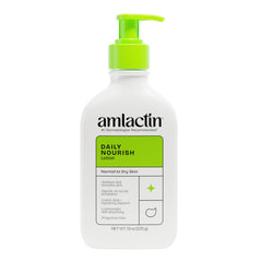 AmLactin muestra su botella con dispensador para uso diario y fácil aplicación