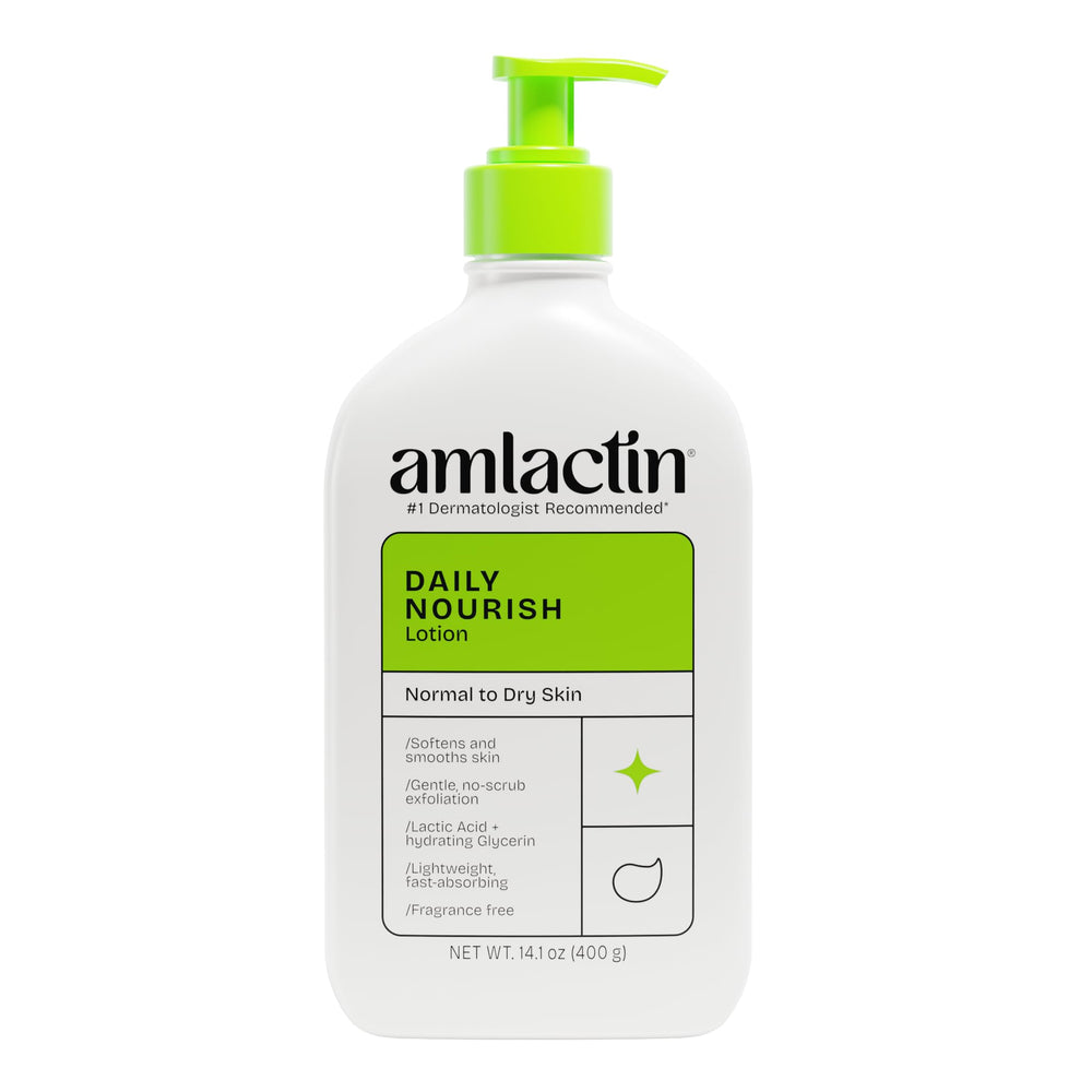 AmLactin Daily Nourish con dispensador para uso diario en el baño
