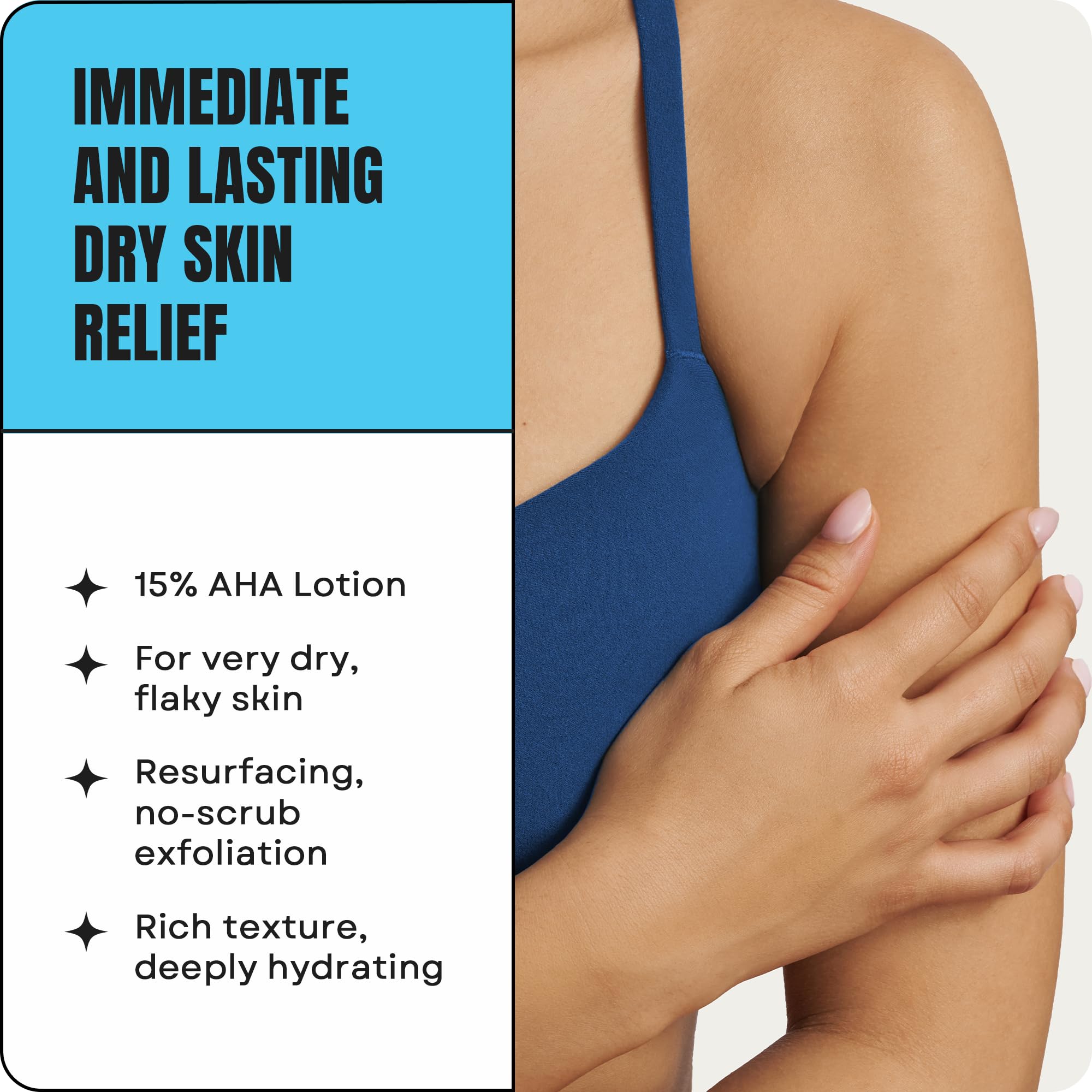 AmLactin Intensive Healing cream on hand demonstrates daily application.