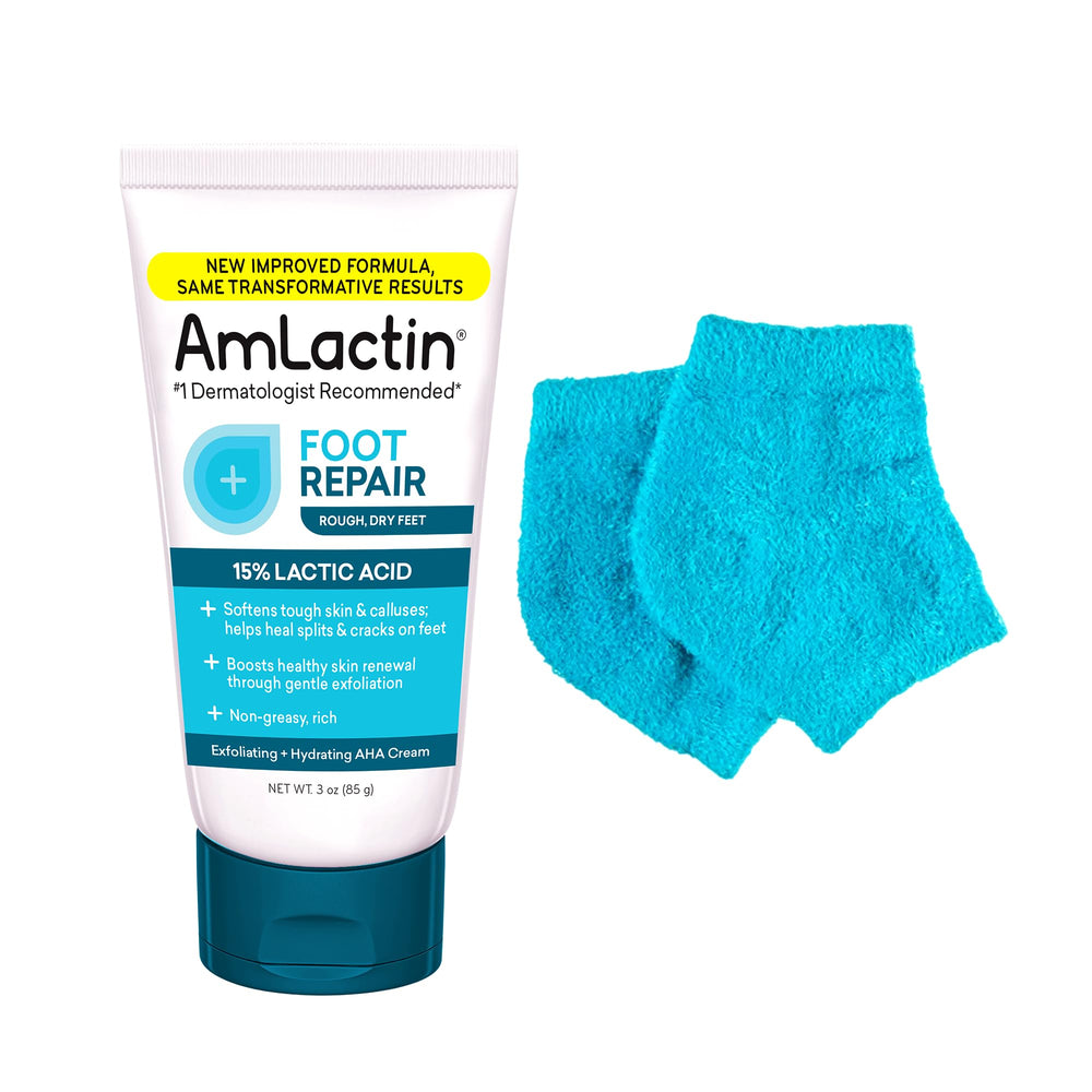 AmLactin: crema en tubo para reparación de pies, fácil de aplicar.