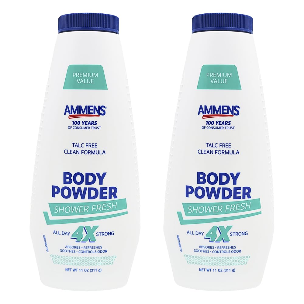 AMMENS Powder Shower Fresh en paquete 2 para uso diario y comodidad