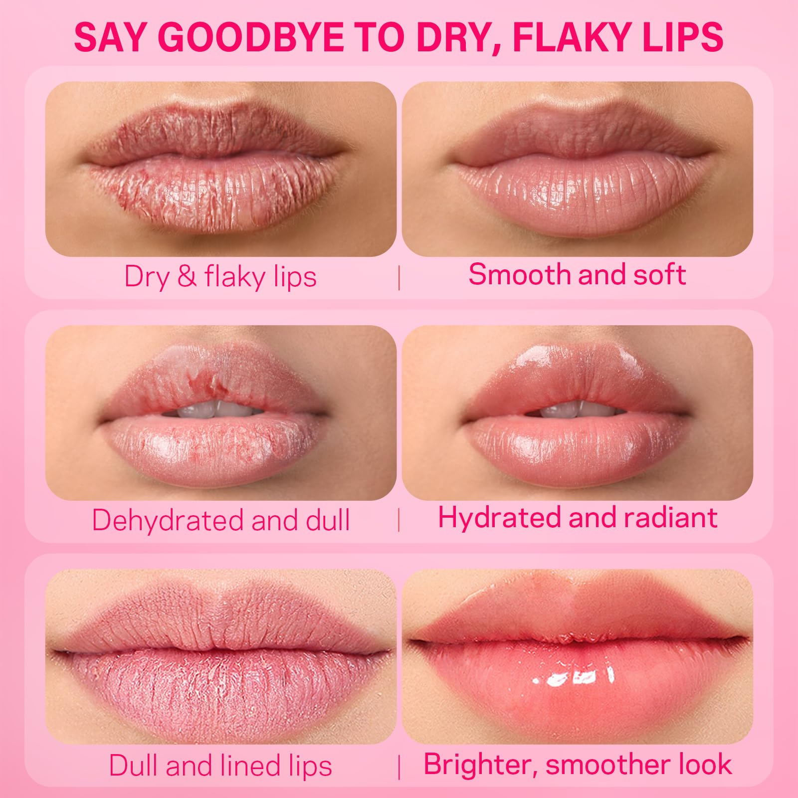 Textura sedosa que mejora la suavidad de los labios AMOADO