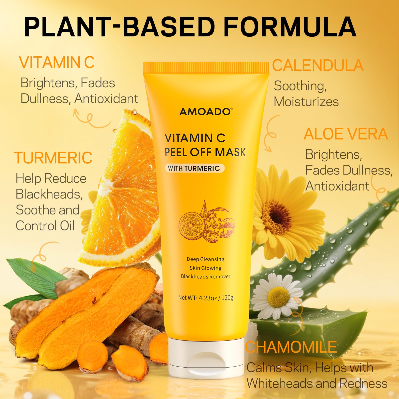 AMOADO mascarilla vitamina C y cúrcuma para un tono más uniforme