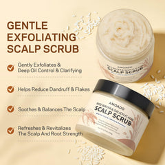 Textura cremosa de AMOADO Exfoliante Capilar para una experiencia agradable.