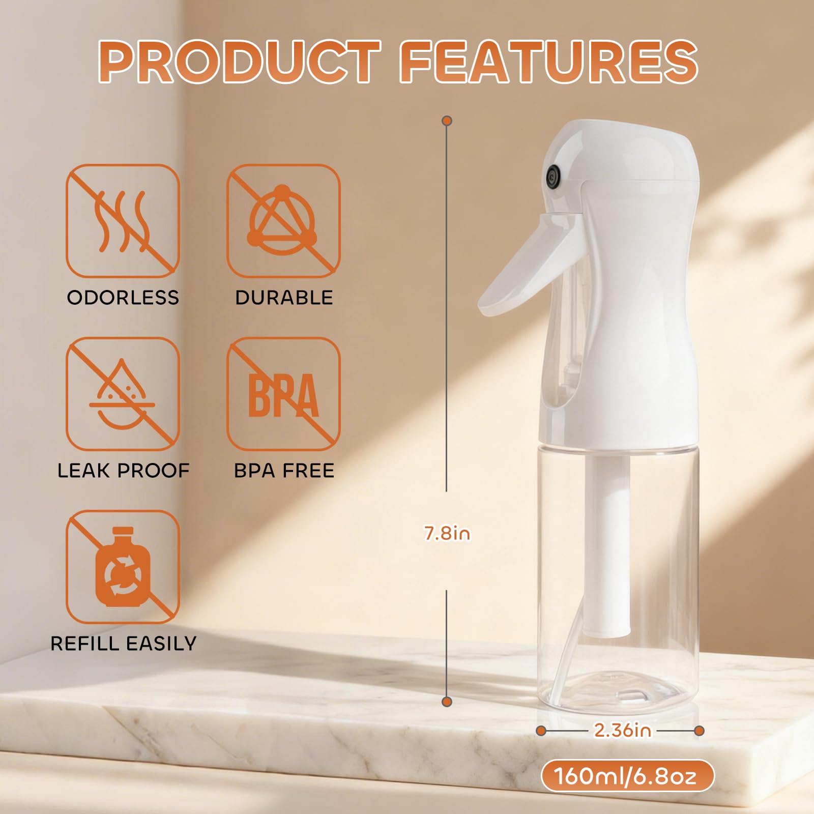 AMOMELA clear bottle used for skincare mist in routine.