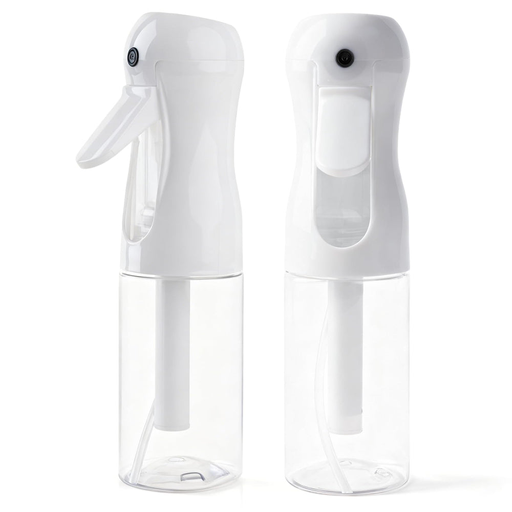 AMOMELA 200ml bottle close-up showing ultra-fine mist for hair styling.