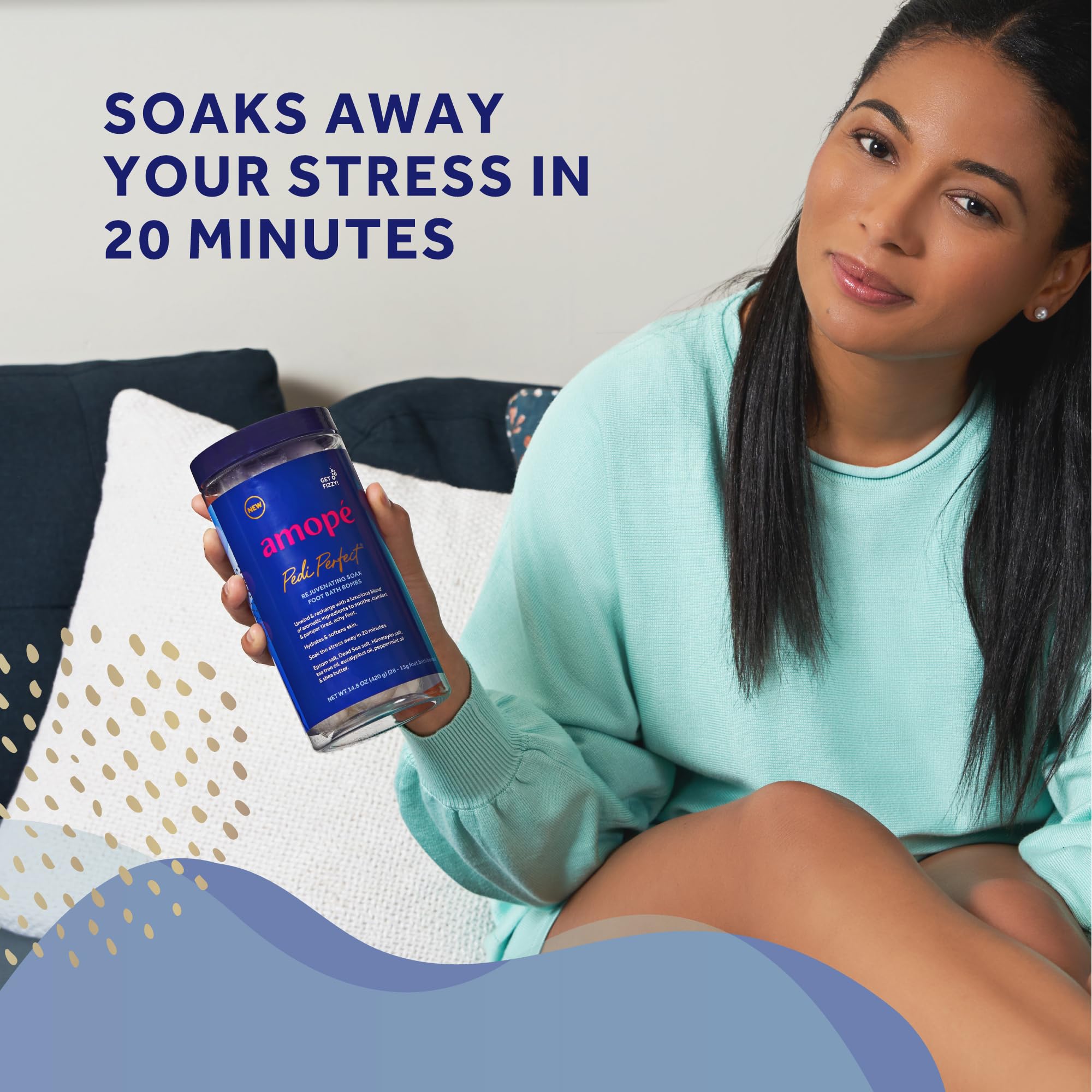 Amope Pedi Perfect bomba de baño para pies: envase individual para conservar frescura