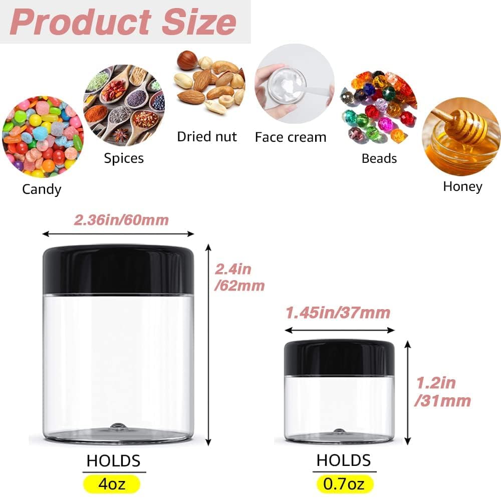 AMORIX 0.7oz sample containers portable storage for trial products.