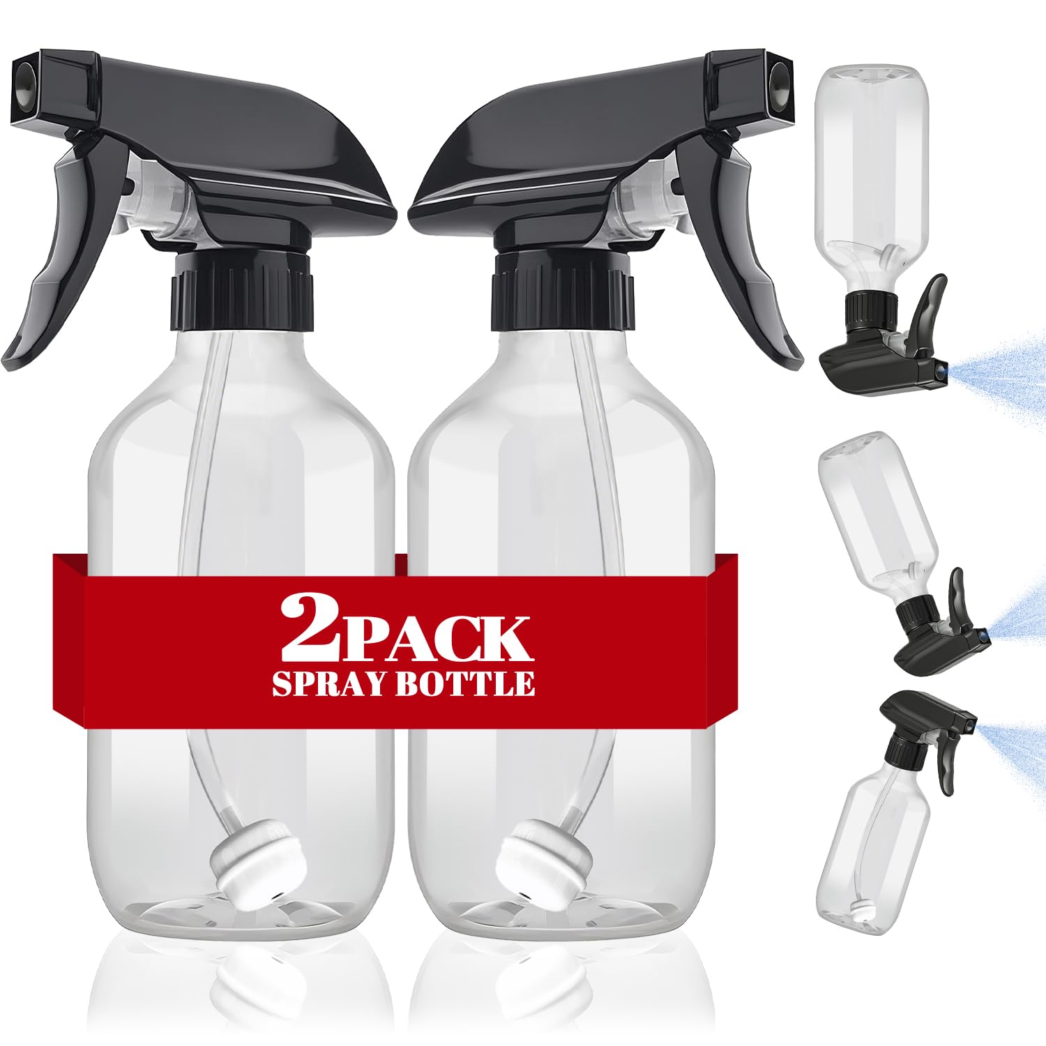 AMORIX 10oz spray bottle with 360-angle spray for versatile cleaning from any direction