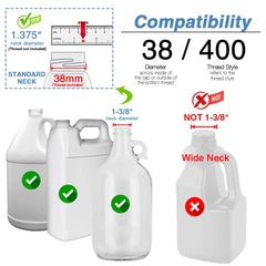 AMORIX 38/400 gallon pump fits standard one-gallon bottles for homes or salons.