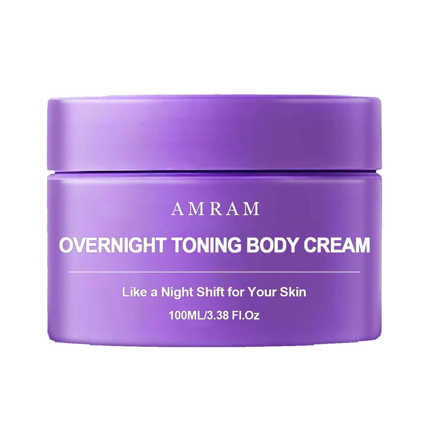 AMRAM Overnight Toning Whip bottle on shelf, showcasing quick absorption.