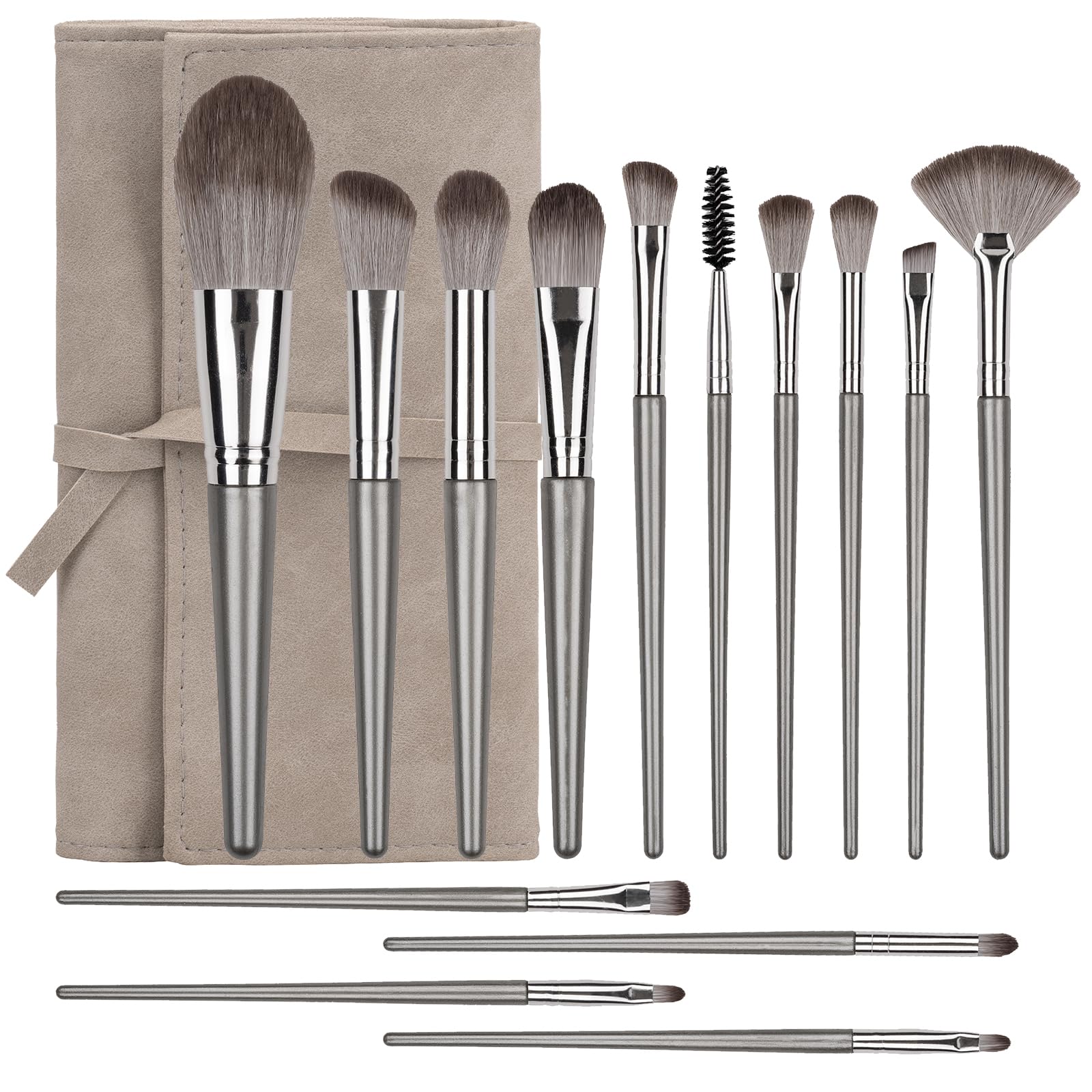 Amrules makeup brush set full kit for versatile eye and face application on the go