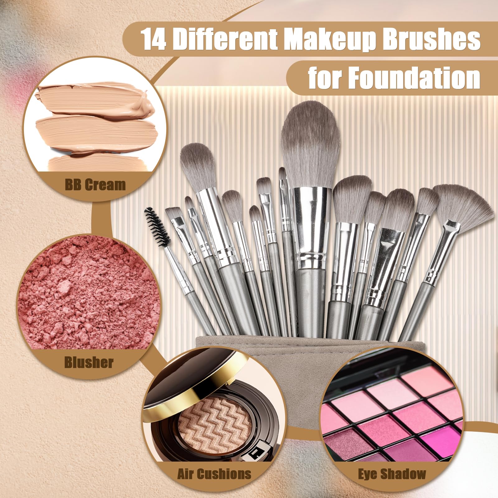 Amrules PU bag keeps brushes organized and protected in purses or luggage