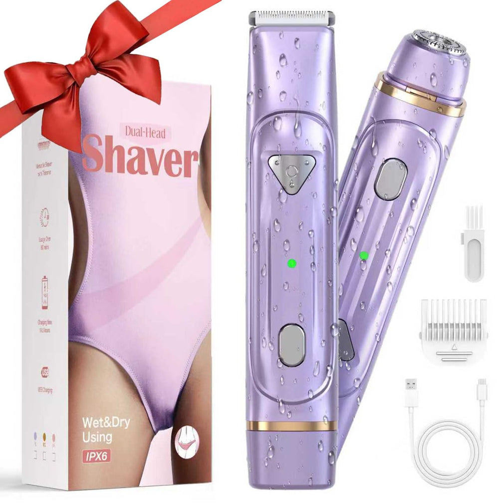 AMSOUP Dermave bikini shaver dual-head design for smooth grooming.