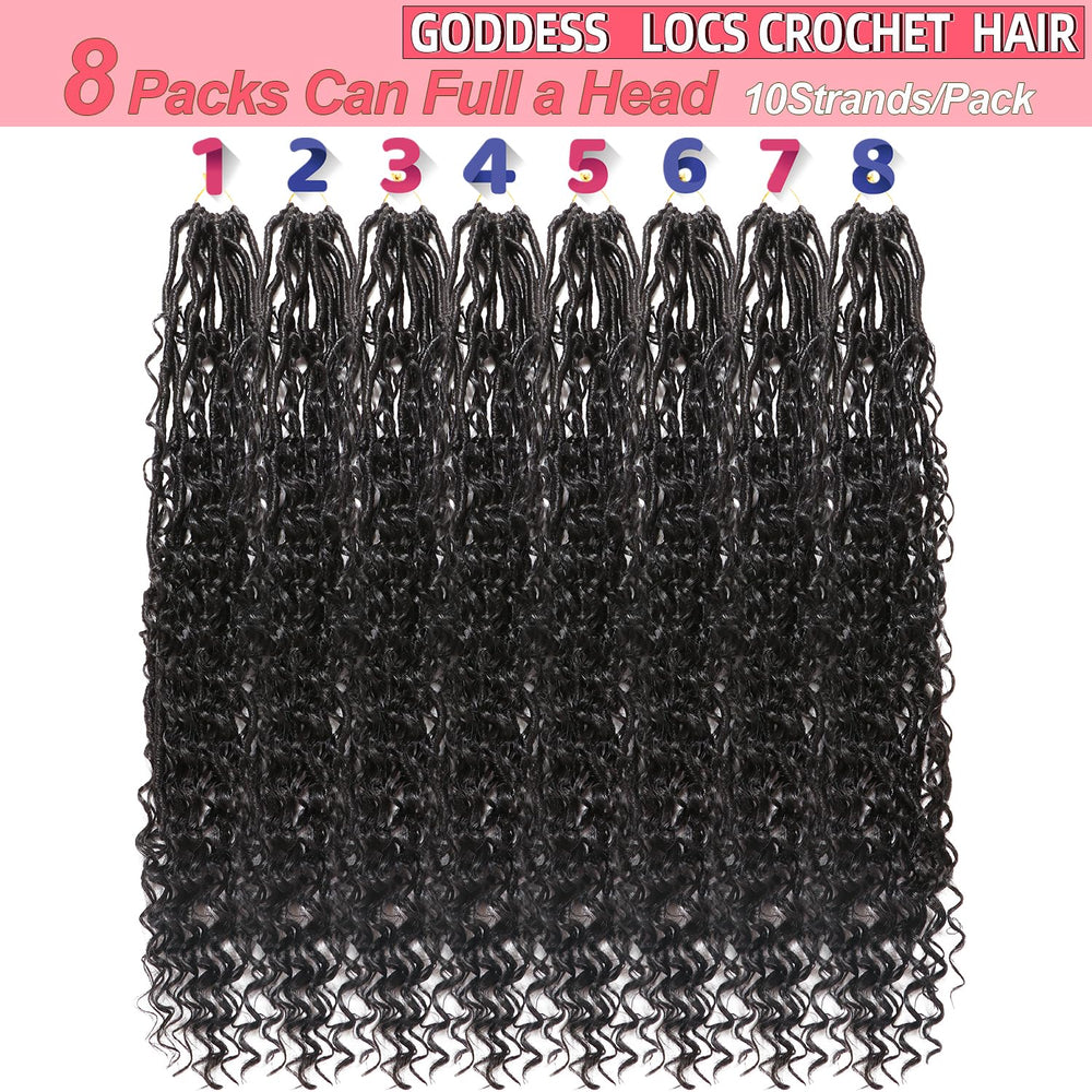 AMUMI Goddess Locs 24 inch lightweight hair for comfortable wear all day.