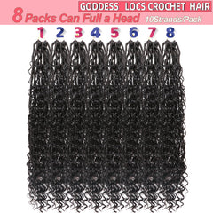 AMUMI Goddess Locs 24 inch lightweight hair for comfortable wear all day.