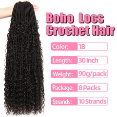 AMUMI Soft Boho Locs 30 inch fluffy texture enables natural movement.
