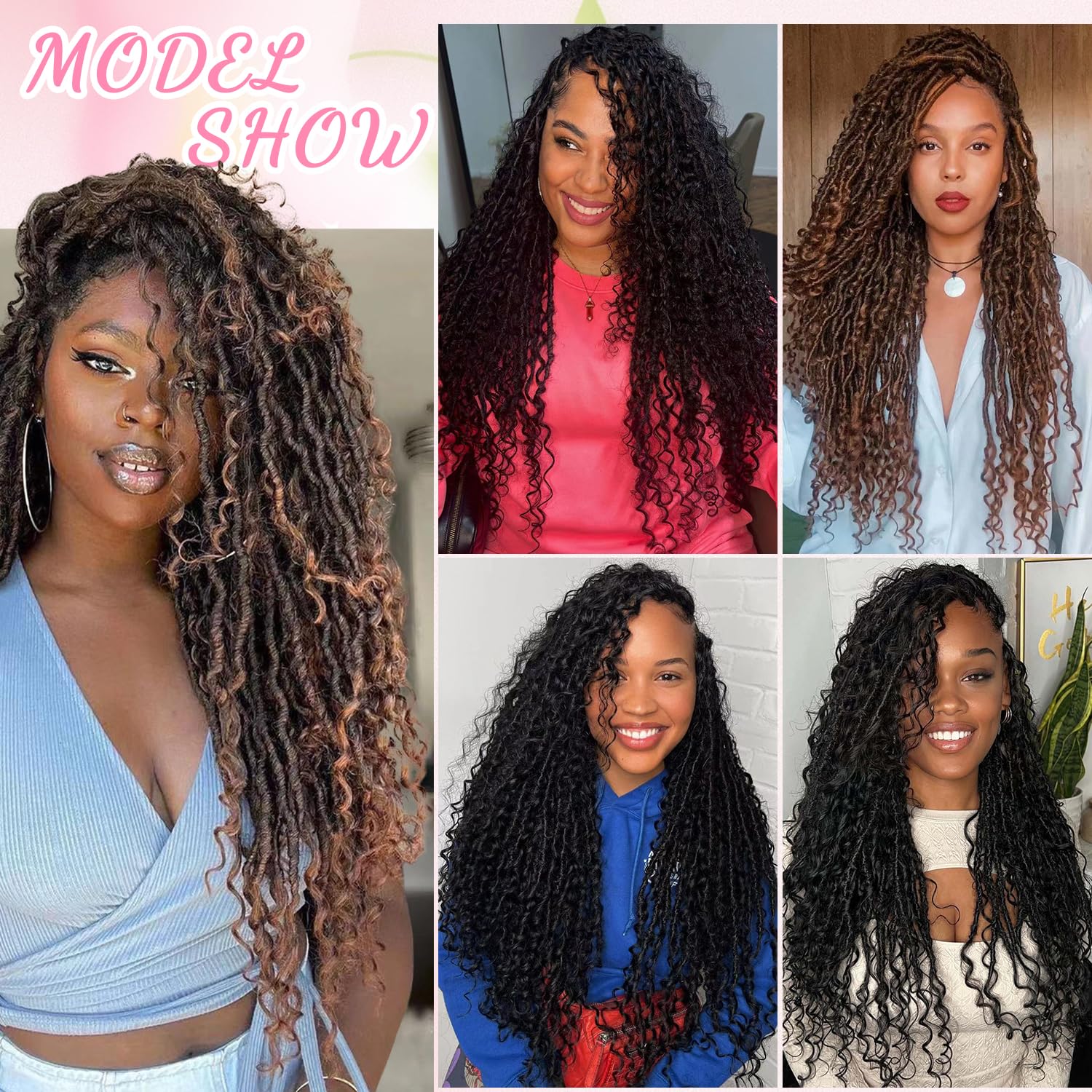 AMUMI Soft Boho Locs 30 inch ready-to-wear style for quick daily wear.