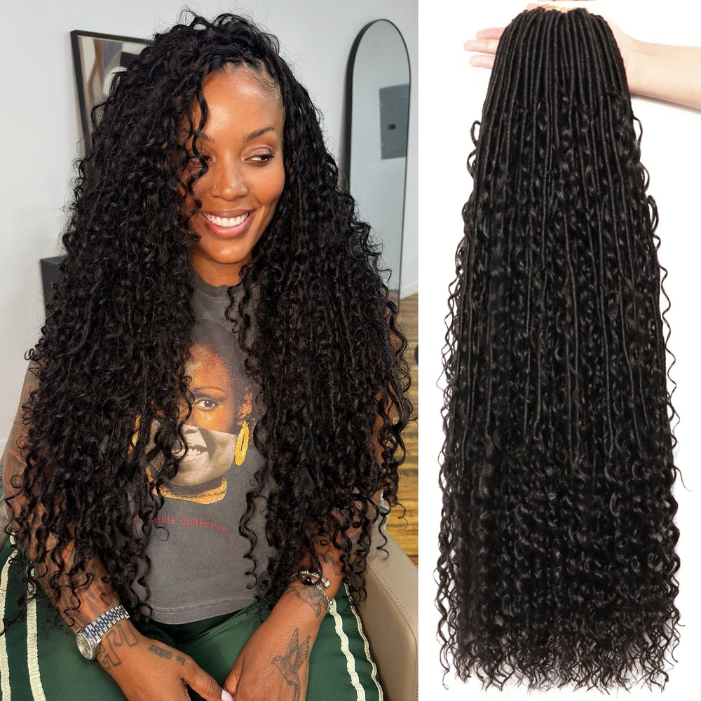 AMUMI Soft Boho Locs 30 inch triple spiral roots for a full layered look.