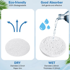Amyhill compressed face sponge expands after water for gentle exfoliation.