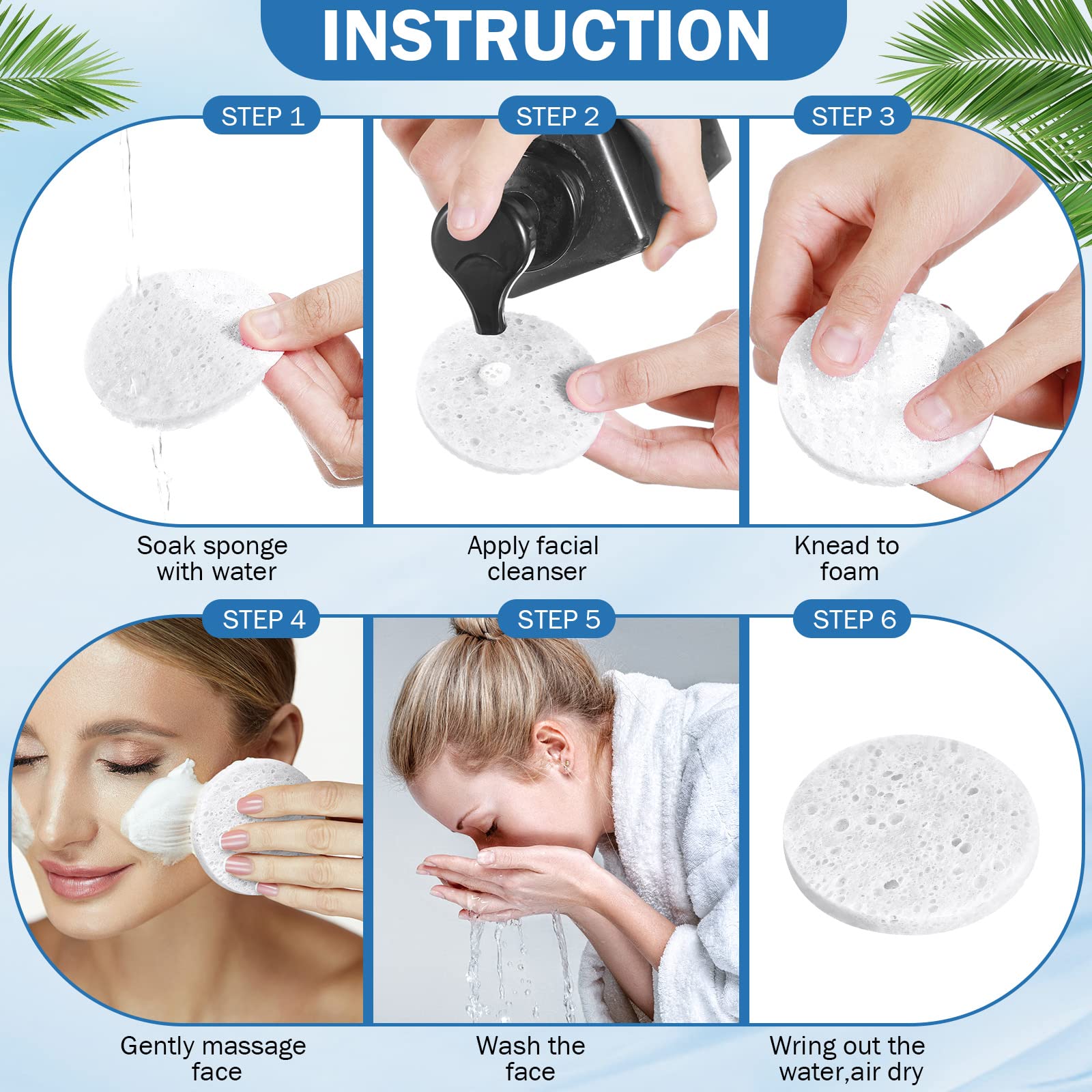 Amyhill reusable exfoliating sponges quick-dry after use.