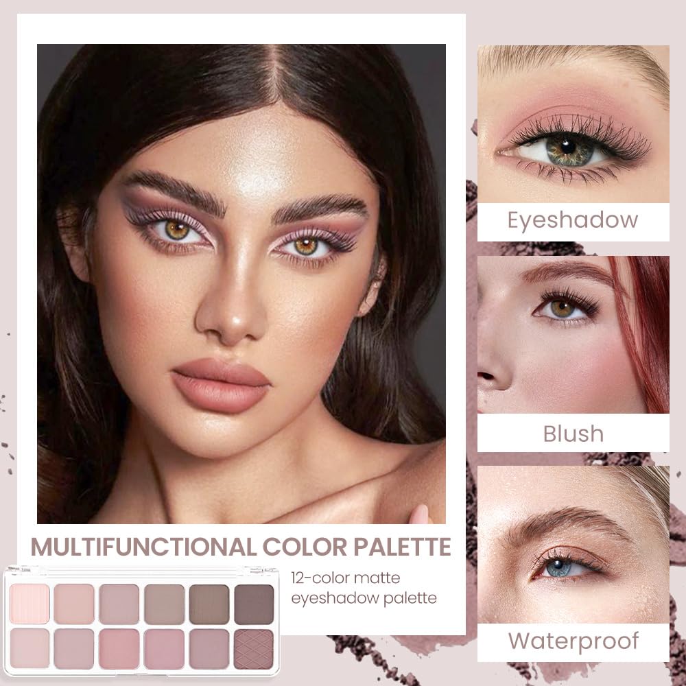 AMY'S DIARY 12Color palette application brush demonstrating seamless blending