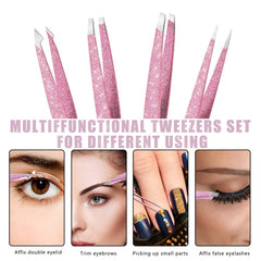 Amytor pointed-slant tweezer offers precise grip on stubborn hairs.