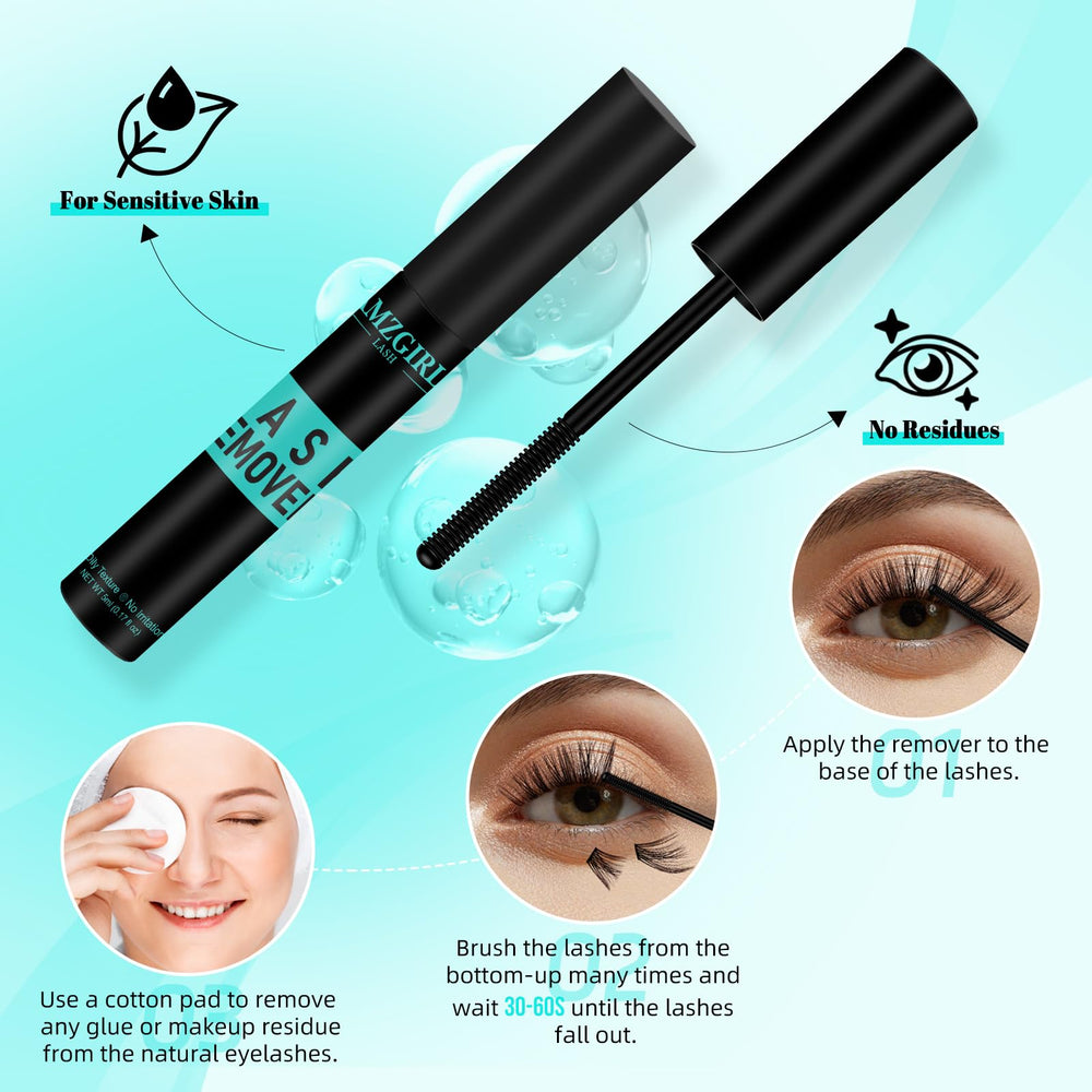 AMZGIRL 2IN1 BOND SEAL applicator demonstrating easy mascara-like use