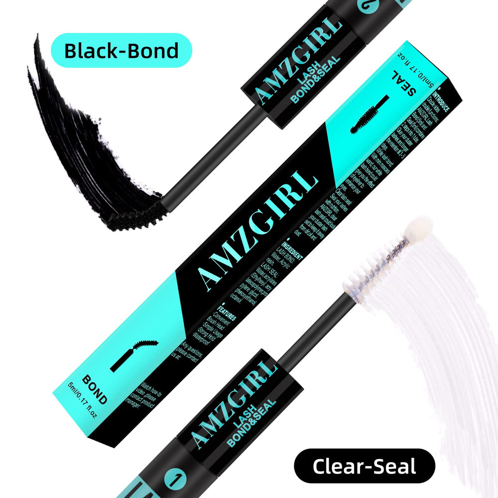 AMZGIRL LASH 2-in-1 wand showing bond side for strong adhesion.