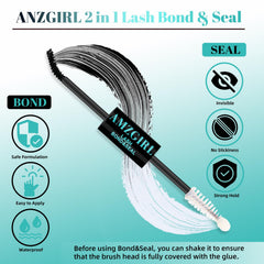 AMZGIRL LASH 2-in-1 wand showing seal side forming protective layer.