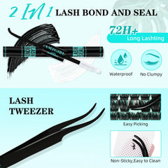 AMZGIRL LASH Applicator Tweezer in-use gripping clusters precisely
