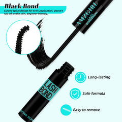 AMZGIRL LASH Bond and Seal 2-in-1 design in use during application.