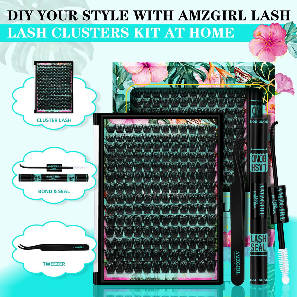 AMZGIRL LASH 168pcs clusters laid out neatly for full-eye build